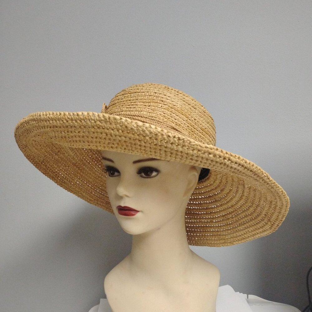 โค๏ธHELEN KAMINSK Raffia Packable Hat Austrailia M